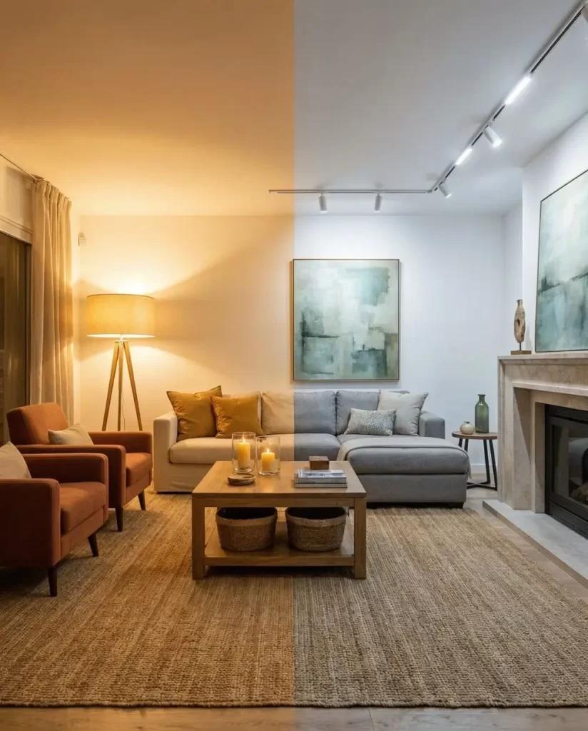 What type of lighting improves mood and productivity?