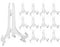 Super Z Outlet 5" Clear Plastic Easels or Stand/Plate Holders to Display Pictures or Other Items at Weddings, Home Decoration, Birthdays, Tables (12)