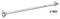 Graber 7/16-Inch Round Cafe Curtain Rod, Adjustable Width 28 to 48-Inches, White with Brass Ends