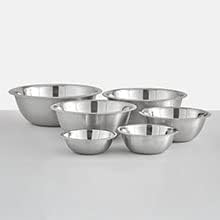 JoyJolt Stainless Steel Mixing Bowl Set - 6 Bowls from 5qt Large to 0.5qt Small for Kitchen, Cooking, Storage