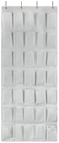 35 Large Pockets Over the Door Shoe Organizer, Hanging Shoe Storage Bag with 4 Metal Hooks for Large Capacity