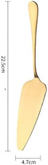 Stainless Steel Serrated Edge Cake Server Blade Cutter Shovel Kitchen Baking Pastry Spatulas Pie Pizza Server Cake Cutter (gold) by LYZWJQ&LXD
