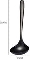 2-Pack Black Soup Ladle, 304 Stainless Steel Spoon for Kitchen Serving Sauce