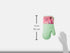 African American Expressions Pink and Green Mitt Set, Oven Mitt 7"x13"/Pot Holder 7"x9" Silicone Set