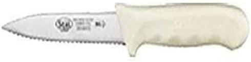 Winco 3.5" Commercial-Grade Serrated Paring Knife, White (2 Pack) by Winco