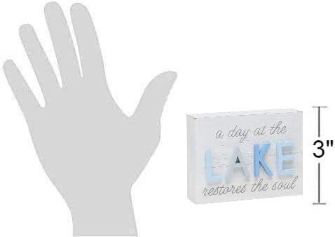 "3D Block Sign A Day at the Lake Restores the Soul - Rustic Home Decor - Great Gift for Lake Lovers"