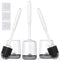 Lefree 3 Pack Silicone Toilet Brush,Rubber Toilet Bowl Brush and Holder Set
