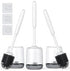 Lefree 3 Pack Silicone Toilet Brush,Rubber Toilet Bowl Brush and Holder Set