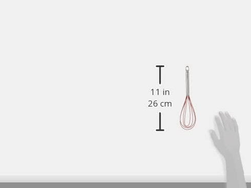 Cuisipro Silicone Flat Whisk, 10-Inch, Red