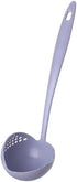 2 In 1 Kitchen Ladle Soup Pan Spoon with Filter Strainer, Blue