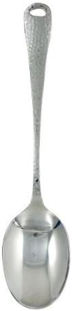 Ginkgo International Hammered Finish Kitchen Tool, Stainless Steel Serving Spoon, 12-1/2-inch, 1-Count