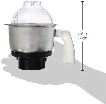 Preethi MGA-504 Stainless Steel Genie Jar, 0.5-Liter, Silver for Eco Twin, Plus/Chef Pro and Blue Leaf