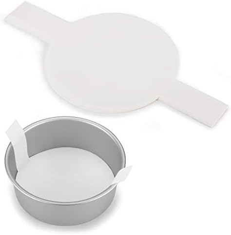 8 Inch Parchment Paper Rounds, Set of 100 Non-Stick Baking Circles with Lift Tabs for Baking