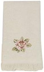 Avanti Linens Rosefan Fingertip Towel, Ivory, 18.00" x 11.00"