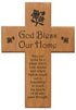 Mahogany God Bless Our Home "May Our Home Be a Place..." 8" Wall Cross