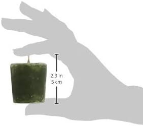 Aroma Naturals Votive Candles, Essential Oil with Juniper Spruce and Basil, Evergreen Holiday, 6 Count