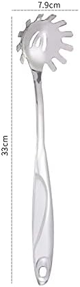 Stainless Steel Pasta Server Set 1x 8-inch Serving Tongs 1x 12-inch Spaghetti Claw Teethed Ends Design Kitchen Tools by HornTide