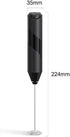Cuisinox Electric Milk Frother, Handheld Stainless Steel Battery Powered Foam Maker for Coffee, Frappe, Latte