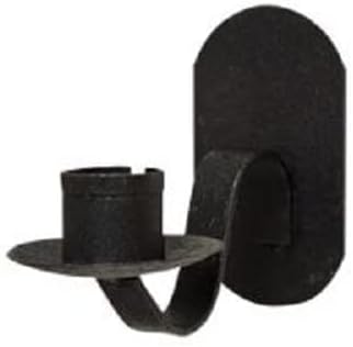 Iron Wall Sconce 3.5 Inches (2 Pack), 46238 Black Candle Holder Long