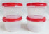 Tupperware Modular Mates Set of 4 Sheer #1 Rounds, 7 oz. Capacity Each with Liquid Airtight Seals