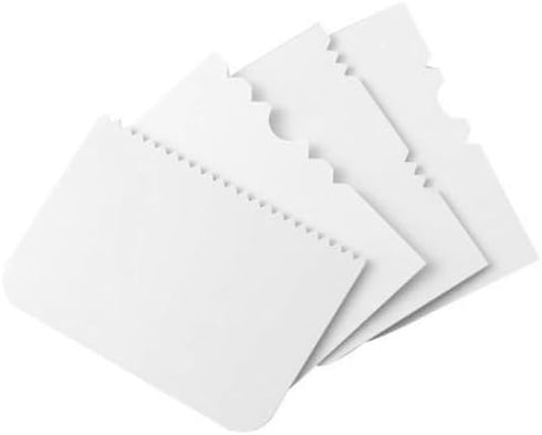 PME Side Scrapers, Patterned Edge Plastic Set of 4