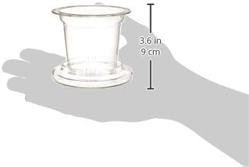 Teabloom Universal Glass Tea Infuser with Dual-Purpose Lid/Coaster - Hygienic Non-Toxic Glass Filter for Loose Tea