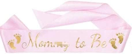 Armear Pink Baby Shower Sash for Mom To Be, Daddy To Be Badge, Baby Boy Shower Decorations, Girl Gender Reveal