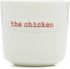 Word Range Ceramic Set of 4 Egg Cups, Gift Boxed, What Came First the Chicken or the Egg