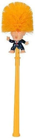 Toilet Brush Funny Cleaner Scrubber Toilet Bowl Brush with Holder,Gag Gifts Doll for Bathroom Decor Deep Cleaning Make