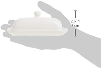 Norpro Porcelain Butter Dish with Lid - Elegant Kitchen Storage