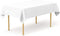 Pomp White Premium Polyester Tablecloth, 60" x 102" Inch, Wrinkle & Stain Resistant Easy Care Fabric for 6FT Table