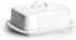 Sweese Large Butter Dish with Lid for Countertop, 8oz Porcelain Butter Keeper with Handle Cover Design, White