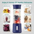 Vortex A7-BLUE Portable Blender, BPA Free, Rechargeable with Six Stainless Steel Blades, 500ml for Smoothies and Juice