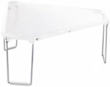 Counter, 2 Pack mDesign Plastic/Steel Freestanding Foldable Corner Stackable Organizer Shelf for Kitchen, Pantry