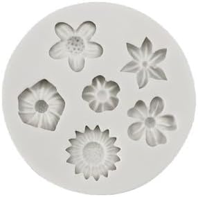 1Pc 3D Mini Daisy Flower Molds - Silicone Resin Fondant Mold for Cake Decorating and Candy Making