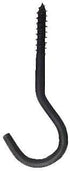 TD Designs Utility Hook, 4" Wrought Iron Black, Heavy Duty Ceiling Wall Hooks, Screw in (3 Pack)