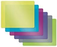Better Kitchen Products Flexible Plastic Cutting Board Mats, Set of 6, Textured, 6 Vivid, Translucent Colors Assorted by Better Kitchen Products
