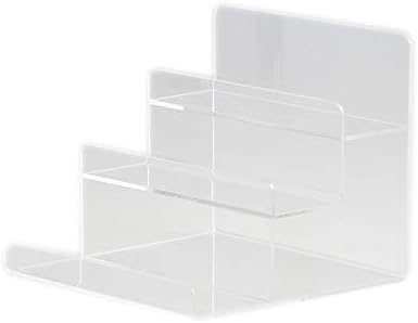 Acrylic Jewelry Display Riser Shelf Holder - 3-Tier Acrylic Wallet Display Stand Showcase Fixtures