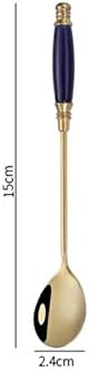 Iced Tea Spoons Set, Ice Cream Spoon with Creative Ceramic Handles, Premium Food Grade Stainless Steel (Pack of 4)