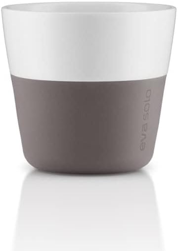 Eva Solo 2 Lungo Tumbler Mugs, 8 oz Porcelain Coffee Cups, Grey