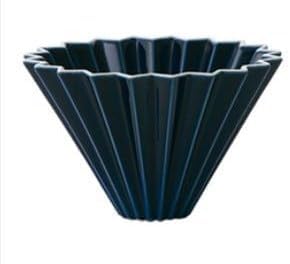 Origami Filter Cup, Ceramic Pour Over Coffee Maker, Easy Manual Brew Maker for Home, Cafe, Camping, Coffee Gifts (Black)