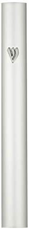 A&S Mezuzot Aluminum Mezuzah Case in Silver Shin Design, Weatherproof Door Mezuza Judaica Art (Silver, 5 Inches)