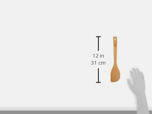 Helen’s Asian Kitchen Bamboo Kitchen Corner Spoon, Cooking Utensil, 12-Inch
