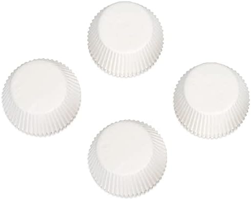 Gifbera Mini White Cupcake Liners, 400-Count Greaseproof Paper Muffin Baking Cups for Baking and Celebration