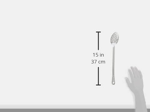 Winco Stainless Steel Basting Spoon, Perforated, 15", 1.2mm
