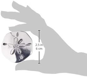 Mariposa Sand Dollar Napkin Weight, Silver, One Size