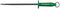 Sharpening Steel, Smooth, 10 In, Green SS