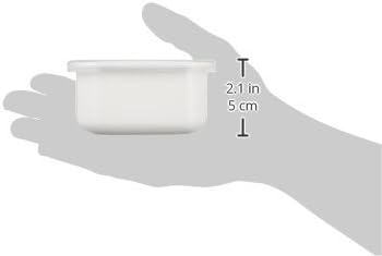 Noda Horo White Enamel Stockpot Food Container (S), Imported from Japan (One Pack)