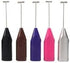 Mini Electric Milk Frother, Handheld Battery Mixer, Milk Foam Maker, Coffee Mixer, Purple