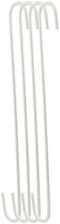 4-Pack 16 Inch White Metal Hanging S Hooks - Heavy-Duty S Shaped Hooks for Kitchenware, Plants, Towels & Gardening Tools